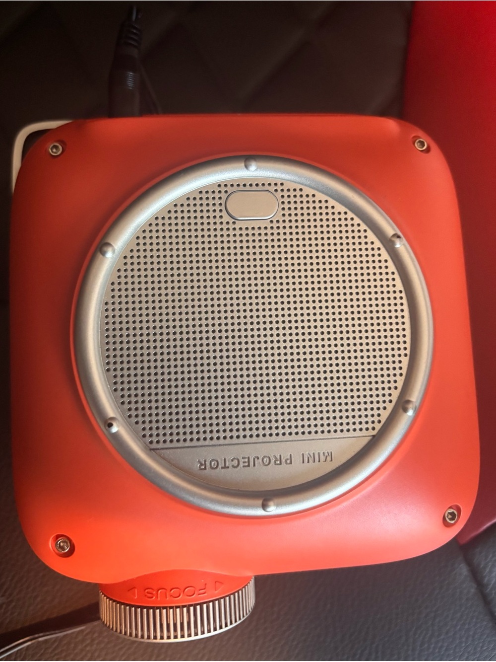 Red Portable Mini Projector with Remote Control - Picture 6 of 7